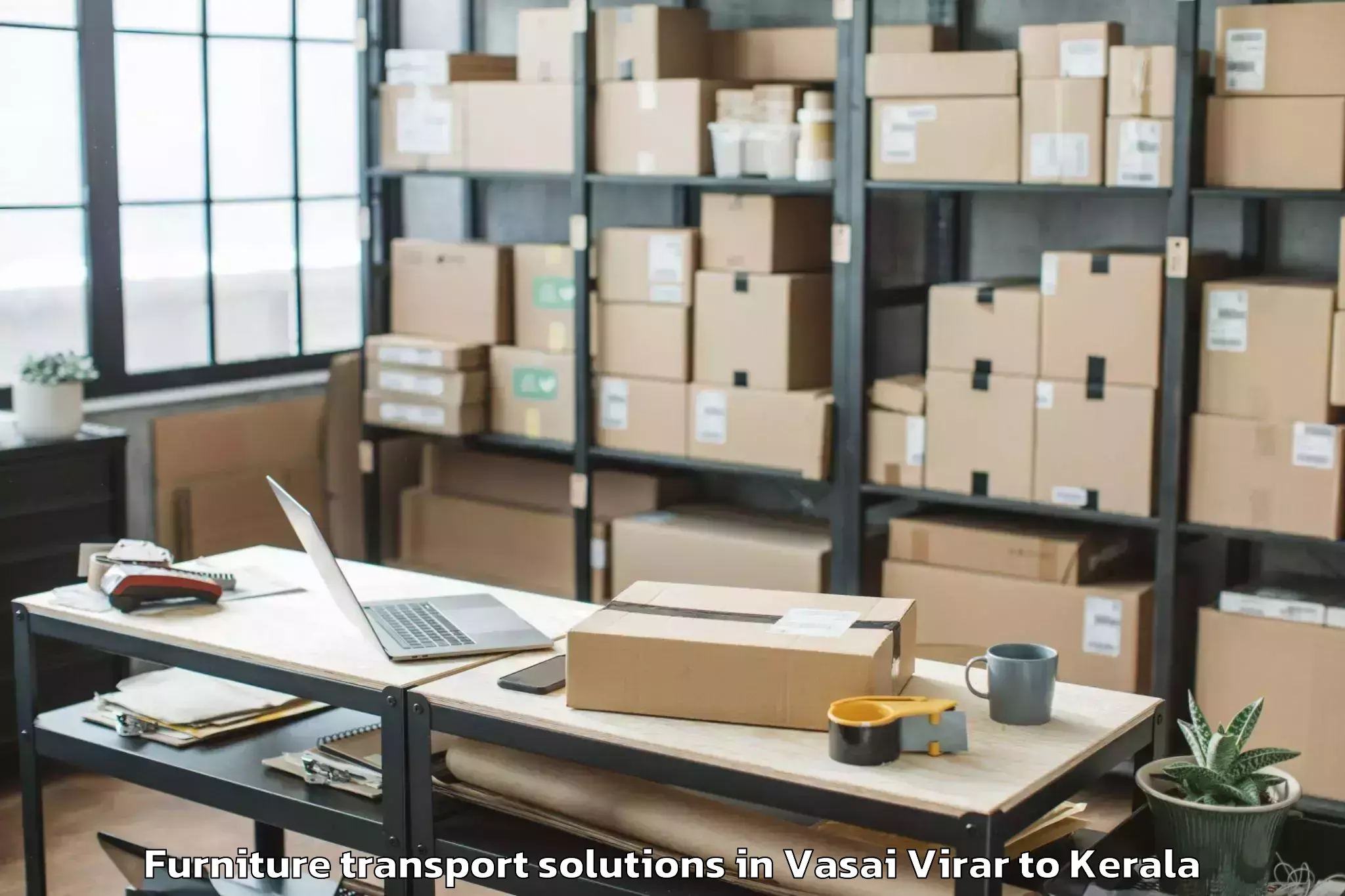 Quality Vasai Virar to Aroor Furniture Transport Solutions